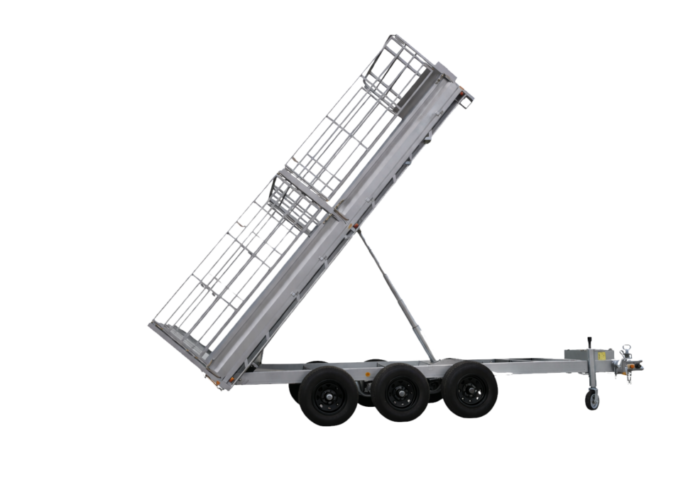 Tipping trailer side view, built in Goomalling WA